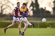 7 January 2023; Niall Hughes of Wexford  during the O'Byrne Cup Group A Round 2 match between Westmeath and Wexford at The Downs GAA club in Mullingar, Westmeath. Photo by Sam Barnes/Sportsfile