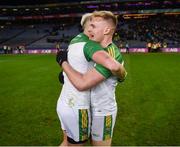 8 January 2023; Glen players, Alex Doherty, left, and Ryan Dougan celebrate after the AIB GAA Football All-Ireland Senior Club Championship Semi-Final match between Moycullen of Galway and Glen of Derry at Croke Park in Dublin. Photo by Daire Brennan/Sportsfile