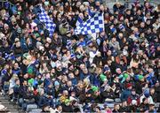 8 January 2023; Kerins O'Rahilly's supporters, in the Hogan Stand, during the AIB GAA Football All-Ireland Senior Club Championship Semi-Final match between Kilmacud Crokes of Dublin and Kerins O'Rahilly's of Kerry at Croke Park in Dublin. Photo by Ray McManus/Sportsfile