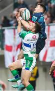 7 January 2023; Jacob Stockdale of Ulster in action against Edoardo Padovani of Benetton during the United Rugby Championship between Benetton and Ulster at Stadio Monigo in Treviso, Italy. Photo by Daniele Resini/Sportsfile