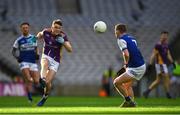8 January 2023; Cian O'Connor of Kilmacud Crokes in action against Pádraig Neenan of Kerins O'Rahilly's during the AIB GAA Football All-Ireland Senior Club Championship Semi-Final match between Kilmacud Crokes of Dublin and Kerins O'Rahilly's of Kerry at Croke Park in Dublin. Photo by Ray McManus/Sportsfile