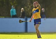 8 January 2023; Peter Duggan of Clare checks the wind before taking a free during the Co-Op Superstores Munster Hurling League Group 1 match between Tipperary and Clare at McDonagh Park in Nenagh, Tipperary. Photo by Sam Barnes/Sportsfile
