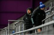 9 January 2023; Hugo Keenan, left, during a Leinster Rugby squad training session at Energia Park in Dublin. Photo by Harry Murphy/Sportsfile