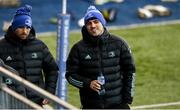 9 January 2023; Ross Byrne, left, and Jimmy O'Brien during a Leinster Rugby squad training session at Energia Park in Dublin. Photo by Harry Murphy/Sportsfile