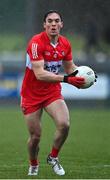 8 January 2023; Conor McCluskey of Derry during the Bank of Ireland Dr McKenna Cup Round 2 match between Fermanagh and Derry at Ederney St Josephs GAA Club in Ederney, Fermanagh. Photo by Oliver McVeigh/Sportsfile