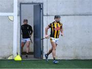 8 January 2023; Kilkenny players Conor Heary, 5, and Mikey Butler make their way to the warm-up before the Walsh Cup Group 2 Round 1 match between Kilkenny and Offaly at John Locke Park in Callan, Kilkenny. Photo by Piaras Ó Mídheach/Sportsfile