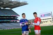 10 January 2023; Fergal Boland of Tooreen, Mayo, left, and Andrew La Touche Cosgrave of Monaleen, Limerick, pictured ahead of the AIB GAA All-Ireland Hurling Intermediate Club Championship Final, which takes place this Saturday, January 14th at Croke Park at 7pm. The AIB GAA All-Ireland Club Championships features some of #TheToughest players from communities all across Ireland. It is these very communities that the players represent that make the AIB GAA All-Ireland Club Championships unique. Now in its 32nd year supporting the GAA Club Championships, AIB is extremely proud to once again celebrate the communities that play such a role in sustaining our national games. Photo by Ramsey Cardy/Sportsfile