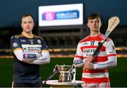 10 January 2023; Bernard Feeney of Easkey, Sligo, left, and Cathail O’Mahony of Ballygiblin, Cork, are pictured ahead of the AIB GAA All-Ireland Hurling Junior Club Championship Final, which takes place this Saturday, January 14th at Croke Park at 5pm. The AIB GAA All-Ireland Club Championships features some of #TheToughest players from communities all across Ireland. It is these very communities that the players represent that make the AIB GAA All-Ireland Club Championships unique. Now in its 32nd year supporting the GAA Club Championships, AIB is extremely proud to once again celebrate the communities that play such a role in sustaining our national games. Photo by Ramsey Cardy/Sportsfile