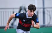 10 January 2023; Milo Lavelle of The High School warms-up before the Bank of Ireland Vinnie Murray Cup First Round match between The High School and CUS at Energia Park in Dublin. Photo by Tyler Miller/Sportsfile