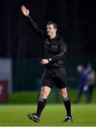 10 January 2023; Referee Sean Hurson during the Electric Ireland Higher Education GAA Sigerson Cup Round 1 match between  Queens University Belfast and Ulster University at The Dub in Queens University, Belfast. Photo by Ben McShane/Sportsfile