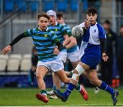 11 January 2023; Patrick McIlduff of St Andrew’s College during the Bank of Ireland Vinnie Murray Cup first round match between St Gerard’s School and St Andrew’s College at Energia Park in Dublin. Photo by Harry Murphy/Sportsfile