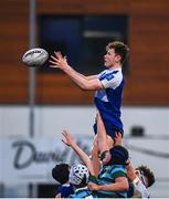 11 January 2023; Nathan Kennedy of St Andrew’s College takes possession in a lineout during the Bank of Ireland Vinnie Murray Cup first round match between St Gerard’s School and St Andrew’s College at Energia Park in Dublin. Photo by Harry Murphy/Sportsfile