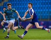 11 January 2023; Joe Balance of St Andrew’s College during the Bank of Ireland Vinnie Murray Cup first round match between St Gerard’s School and St Andrew’s College at Energia Park in Dublin. Photo by Harry Murphy/Sportsfile
