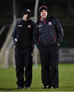 11 January 2023; Tyrone joint-managers Brian Dooher and Feargal Logan before the Bank of Ireland Dr McKenna Cup Round 3 match between Derry and Tyrone at Derry GAA Centre of Excellence in Owenbeg, Derry. Photo by Ben McShane/Sportsfile