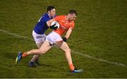 11 January 2023; Rian O'Neill of Armagh is tackled by Ryan O'Neill of Cavan during the Bank of Ireland Dr McKenna Cup Round 3 match between Cavan and Armagh at Kingspan Breffni in Cavan. Photo by Eóin Noonan/Sportsfile