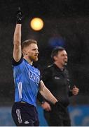 11 January 2023; Killian O'Gara of Dublin after scoring a point during the O'Byrne Cup Group C Round 3 match between Dublin and Offaly at Parnell Park in Dublin. Photo by Piaras Ó Mídheach/Sportsfile