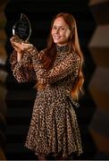 13 January 2023; Olivia Divilly from Galway club Kilkerrin-Clonberne is pictured with The Croke Park/LGFA Player of the Month award for December 2022, at The Croke Park in Jones Road, Dublin. Olivia was Player of the Match in the 2022 currentaccount.ie All-Ireland Senior Club Final against Donaghmoyne on December 10. Olivia scored 0-5, including two points from play, as Kilkerrin-Clonberne claimed back-to-back titles with victory over Monaghan opponents Donaghmoyne. Olivia was also honoured with the monthly award for January 2022, after producing a Player of the Match display against Mourneabbey in the 2021 currentaccount.ie All-Ireland Senior Club Final, which was played in January 2022. Photo by Seb Daly/Sportsfile