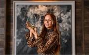 13 January 2023; Olivia Divilly from Galway club Kilkerrin-Clonberne is pictured with The Croke Park/LGFA Player of the Month award for December 2022, at The Croke Park in Jones Road, Dublin. Olivia was Player of the Match in the 2022 currentaccount.ie All-Ireland Senior Club Final against Donaghmoyne on December 10. Olivia scored 0-5, including two points from play, as Kilkerrin-Clonberne claimed back-to-back titles with victory over Monaghan opponents Donaghmoyne. Olivia was also honoured with the monthly award for January 2022, after producing a Player of the Match display against Mourneabbey in the 2021 currentaccount.ie All-Ireland Senior Club Final, which was played in January 2022. Photo by Seb Daly/Sportsfile