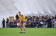 13 January 2023; Spectators look on as Conor Cox of Roscommon prepares to take a free during the Connacht FBD League Semi-Final match between Sligo and Roscommon at NUI Galway Connacht GAA Air Dome in Bekan, Mayo. Photo by Piaras Ó Mídheach/Sportsfile