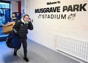 14 January 2023; Leinster head coach Tania Rosser arriving to Musgrave Park before the Vodafone Women’s Interprovincial Championship Round Two match between Munster and Leinster at Musgrave Park in Cork. Photo by Eóin Noonan/Sportsfile
