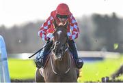 14 January 2023; Jazzy Matty, with Davy Russell up, during the Race Displays hurdle at Fairyhouse Racecourse in Meath. Photo by David Fitzgerald/Sportsfile