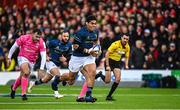 14 January 2023; Michael Ala'alatoa of Leinster makes a break during the Heineken Champions Cup Pool A Round 3 match between Gloucester and Leinster at Kingsholm Stadium in Gloucester, England. Photo by Harry Murphy/Sportsfile
