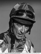 14 January 2023; (EDITOR'S NOTE; Image has been converted to black & white) Jockey Davy Russell after riding Jazzy Matty in the Race Displays hurdle at Fairyhouse Racecourse in Meath. Photo by David Fitzgerald/Sportsfile