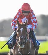 14 January 2023; Jazzy Matty, with Davy Russell up, during the Race Displays hurdle at Fairyhouse Racecourse in Meath. Photo by David Fitzgerald/Sportsfile