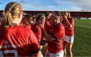 14 January 2023; Chloe Pearse of Munster, right, after being proposed to by partner and teammate Clodagh O'Halloran, left, after the Vodafone Women’s Interprovincial Championship Round Two match between Munster and Leinster at Musgrave Park in Cork. Photo by Eóin Noonan/Sportsfile