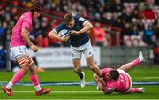 14 January 2023; Garry Ringrose of Leinster is tackled by Seb Blake of Gloucester during the Heineken Champions Cup Pool A Round 3 match between Gloucester and Leinster at Kingsholm Stadium in Gloucester, England. Photo by Harry Murphy/Sportsfile