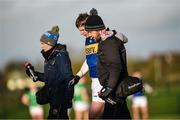 14 January 2023; Paudie Feehan of Tipperary leaves the field after picking up an injury during the McGrath Cup Group B match between between Tipperary and Limerick at Fethard Community Astroturf Pitch, Fethard in Tipperary. Photo by Tom Beary/Sportsfile