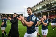 14 January 2023; Caelan Doris of Leinster after his side's victory in the Heineken Champions Cup Pool A Round 3 match between Gloucester and Leinster at Kingsholm Stadium in Gloucester, England. Photo by Harry Murphy/Sportsfile