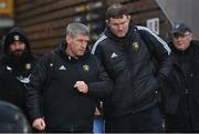 14 January 2023; La Rochelle head coach Ronan O'Gara, left, and forwards coach Donnacha Ryan before the Heineken Champions Cup Pool B Round 3 match between La Rochelle and Ulster at Stade Marcel Deflandre in La Rochelle, France. Photo by Ramsey Cardy/Sportsfile