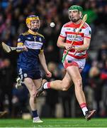 14 January 2023; Mark Keane of Ballygiblin in action against Ronan Molloy of Easkey during the AIB GAA Hurling All-Ireland Junior Championship Final match between Ballygiblin of Cork and Easkey of Sligo at Croke Park in Dublin. Photo by Piaras Ó Mídheach/Sportsfile