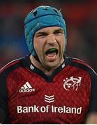 14 January 2023; Tadhg Beirne of Munster celebrates victory at the final whistle of the Heineken Champions Cup Pool B Round 3 match between Munster and Northampton Saints at Thomond Park in Limerick. Photo by Brendan Moran/Sportsfile