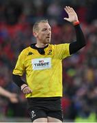 14 January 2023; Referee Tual Trainini during the Heineken Champions Cup Pool B Round 3 match between Munster and Northampton Saints at Thomond Park in Limerick. Photo by Brendan Moran/Sportsfile