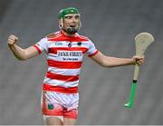 14 January 2023; Mark Keane of Ballygiblin celebrates after his side's victory in the AIB GAA Hurling All-Ireland Junior Championship Final match between Ballygiblin of Cork and Easkey of Sligo at Croke Park in Dublin. Photo by Piaras Ó Mídheach/Sportsfile