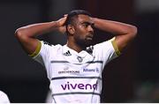 14 January 2023; Joeli Matakaweru of CA Brive reacts after his side concede their eighth try during the EPCR Challenge Cup Pool A Round 3 match between Connacht and CA Brive at The Sportsground in Galway. Photo by Ben McShane/Sportsfile