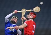 14 January 2023; Eoin Delaney of Tooreen in action against Bryan Canny of Monaleen during the AIB GAA Hurling All-Ireland Intermediate Championship Final match between Monaleen of Limerick and Tooreen of Mayo at Croke Park in Dublin. Photo by Piaras Ó Mídheach/Sportsfile