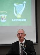 14 January 2023; The Leinster Council Chairman Pat Teehan, of Offaly, during the Leinster GAA Convention at Clayton Whites Hotel in Wexford. Photo by Ray McManus/Sportsfile