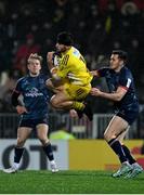 14 January 2023; Jules Favre of La Rochelle in action against Jacob Stockdale of Ulster during the Heineken Champions Cup Pool B Round 3 match between La Rochelle and Ulster at Stade Marcel Deflandre in La Rochelle, France. Photo by Ramsey Cardy/Sportsfile