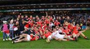 14 January 2023; Monaleen players celebrate after their side's victory in the AIB GAA Hurling All-Ireland Intermediate Championship Final match between Monaleen of Limerick and Tooreen of Mayo at Croke Park in Dublin. Photo by Piaras Ó Mídheach/Sportsfile