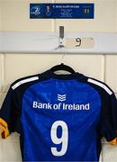 14 January 2023; A view of the jersey assigned to Molly Scuffil-McCabe of Leinster before the 2022/23 Vodafone Women’s Interprovincial Championship Round Two match between Munster and Leinster at Musgrave Park in Cork. Photo by Eóin Noonan/Sportsfile