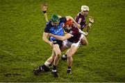 14 January 2023; Fergal Whitely of Dublin in action against TJ Brennan of Galway during the Walsh Cup Group 1 Round 2 match between Dublin and Galway at Parnell Park in Dublin. Photo by Daire Brennan/Sportsfile