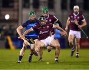 14 January 2023; Seán Linnane of Galway in action against Fergal Whitely of Dublin during the Walsh Cup Group 1 Round 2 match between Dublin and Galway at Parnell Park in Dublin. Photo by Daire Brennan/Sportsfile