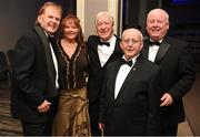 14 January 2023; Guests, from left, Liam and Orlaith Buckley, Mick Lawlor, Charlie and John O'Leary during the SSE Airtricity / Soccer Writers Ireland Awards 2022 at The Clayton Hotel in Dublin. Photo by Stephen McCarthy/Sportsfile