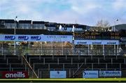 15 January 2023; A general view of the scoreboard before the Bank of Ireland Dr McKenna Cup Semi-Final match between Down and Derry at Pairc Esler in Newry, Down. Photo by Ben McShane/Sportsfile