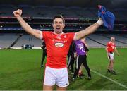 15 January 2023; Aidan O'Mahony of Rathmore celebrates after his side's victory in the AIB GAA Football All-Ireland Intermediate Championship Final match between Galbally Pearses of Tyrone and Rathmore of Kerry at Croke Park in Dublin. Photo by Piaras Ó Mídheach/Sportsfile