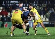14 January 2023; Iain Henderson of Ulster is tackled by Joel Sclavi and Antoine Hastoy of La Rochelle during the Heineken Champions Cup Pool B Round 3 match between La Rochelle and Ulster at Stade Marcel Deflandre in La Rochelle, France. Photo by John Dickson/Sportsfile