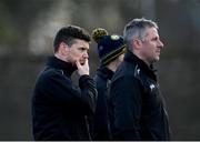 15 January 2023; Offaly coach Martin Maher, left, during the Walsh Cup Group 2 Round 2 match between Offaly and Wexford at St Brendan's Park in Birr, Offaly. Photo by Seb Daly/Sportsfile